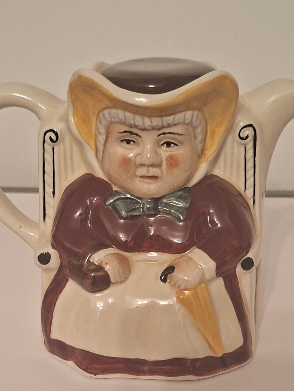 Vintage Tony Wood Staffordshire "Darby & Joan" Character Teapot